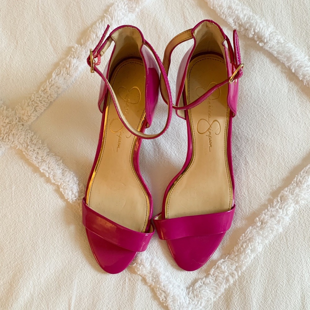Jessica Simpson Pink Patent Leather Heels